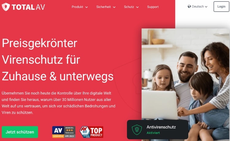 Zudem überzeugt TotalAV mit einer Reihe kostenloser Sicherheitsfeatures