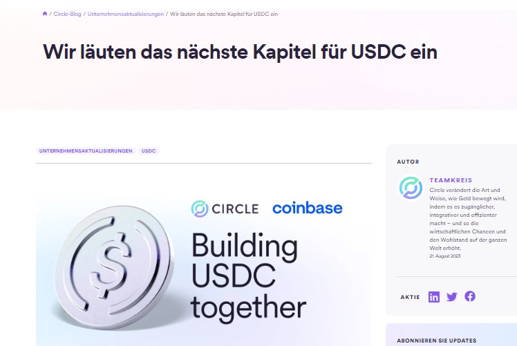 Größten Kryptowährungen - USD Coin