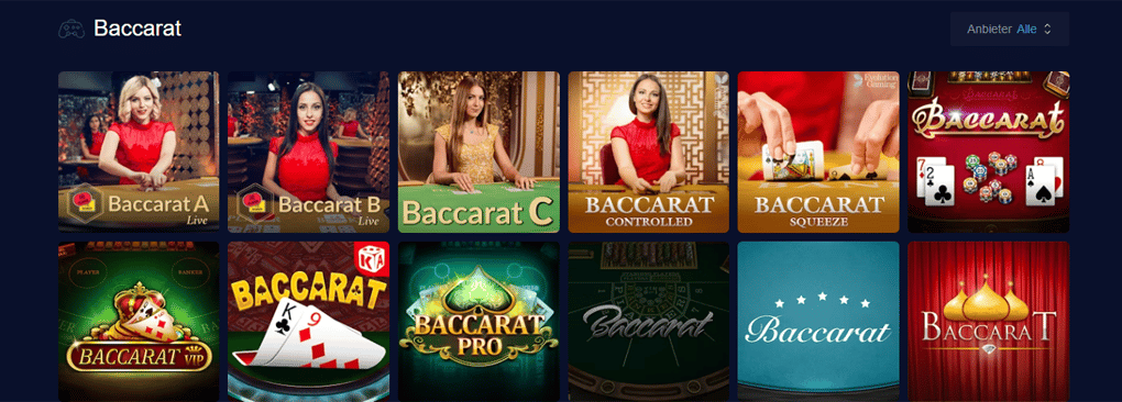 Online Casinos Schweiz Baccarat