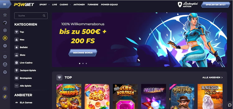 PowBet Online Casinos Schweiz