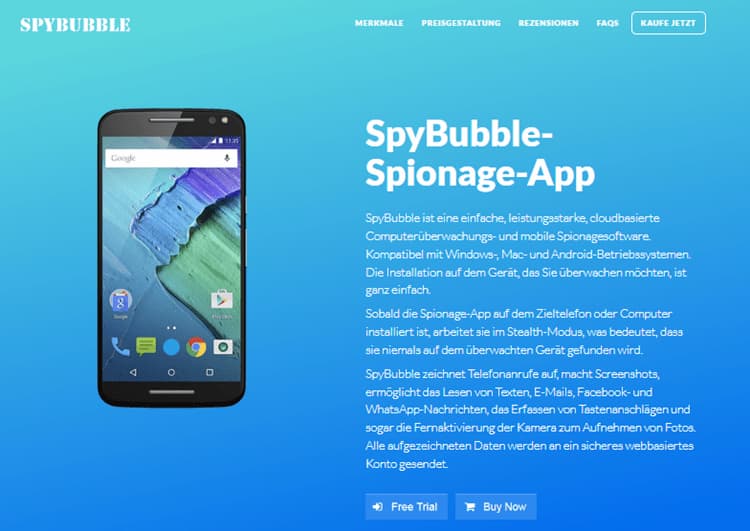 Spybubble Kostenlose Spy App