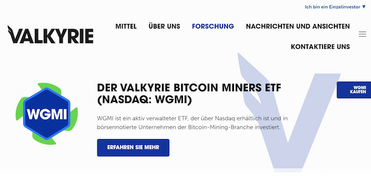 Valkyrie Krypto Miners ETF (WGMI)