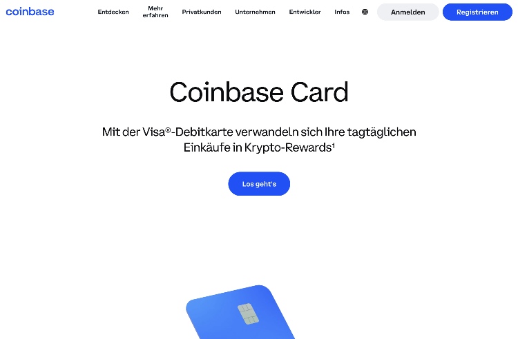 Krypto Kreditkarte von Coinbase