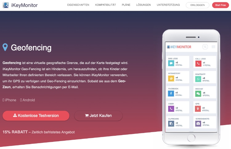 geofencing app von ikeymonitor