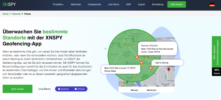 geofencing app xnspy