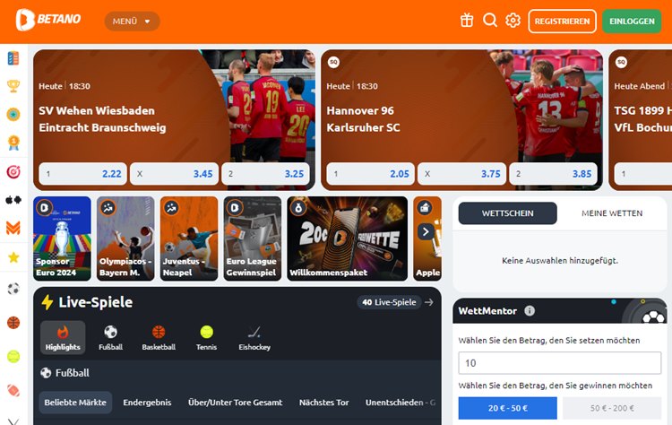 Betano Sportwetten App