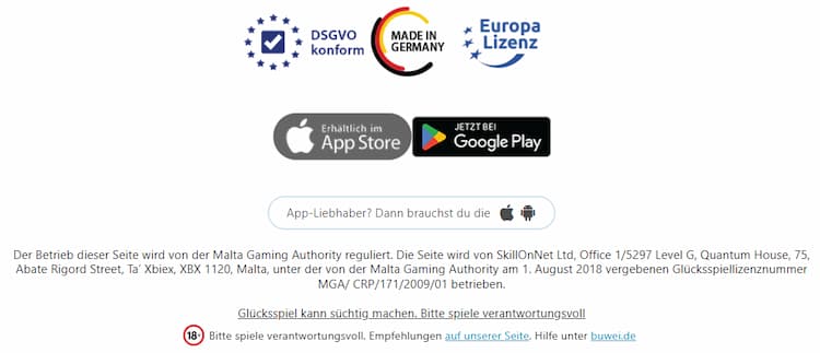 Casinos mit 1€ Einzahlung - Lizenz