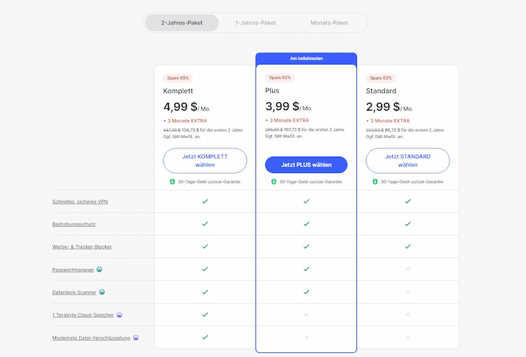 Kosten von NordVPN