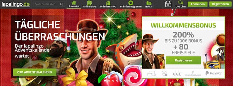 Lapalingo Online Casino mit Lastschrift