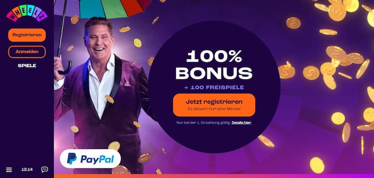 Wheelz Online Casino mit Lastschrift