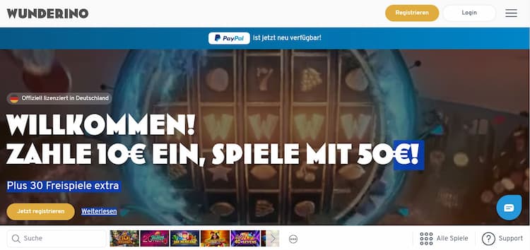 Wunderino casino mit Eye of Horus