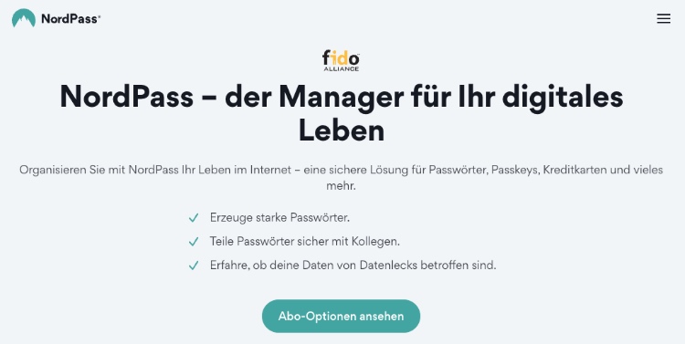 Kostenlose passwort manager nordpass