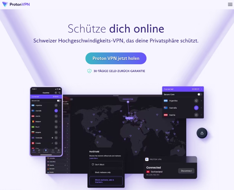streaming vpn von protonvpn