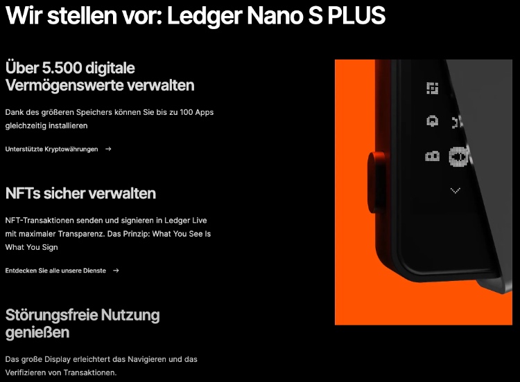 Ledger Nano S Plus mit Ledger Live nutzen