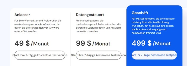 Anyword AI Preis