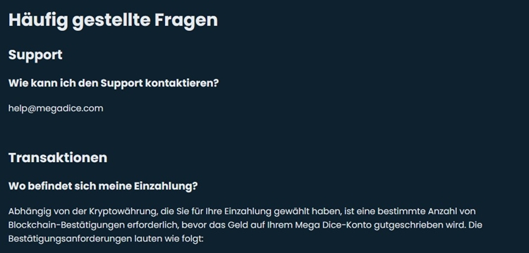 Mega Dice Support