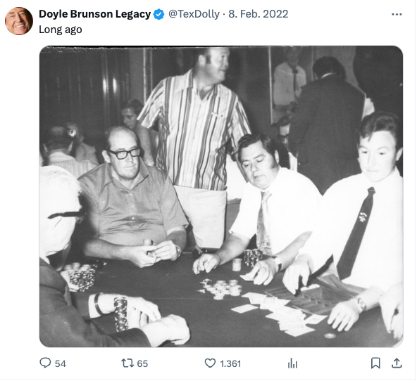 Doyle Brunson pokerlegende