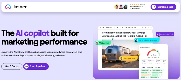 jasper.ai kostenloses ki tool
