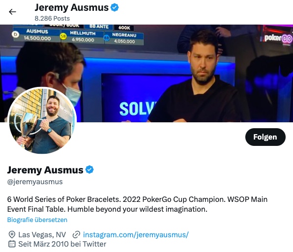 Jeremy Ausmus beste pokerspieler weltweit