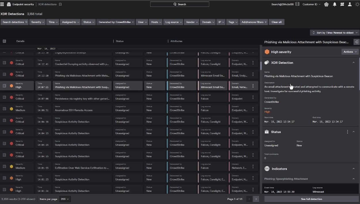 CrowdStrike Falcon, mit einem KI-basierten Erkennungssystem