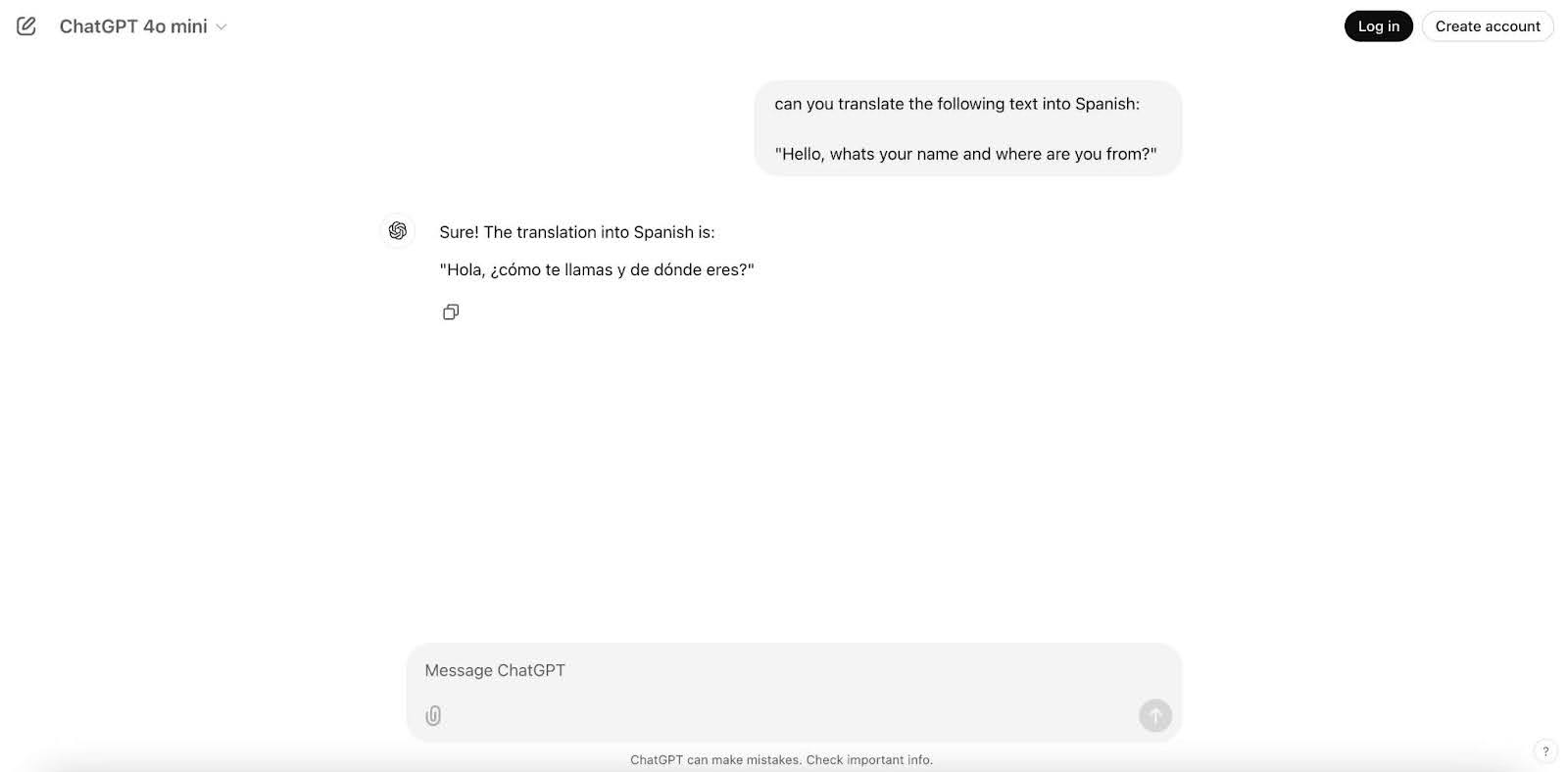 Übersetzungen von Text mit ChatGPT
