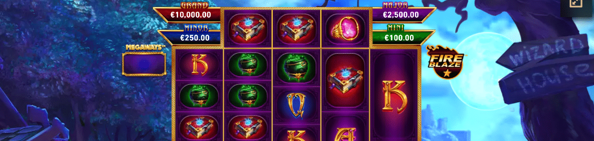 Gráficos y banda sonora en la slot Blue Wizard