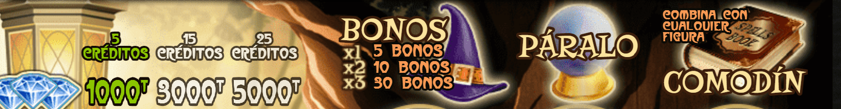 Bonificaciones, comodines y giros gratis slot la Bruja Fortuna
