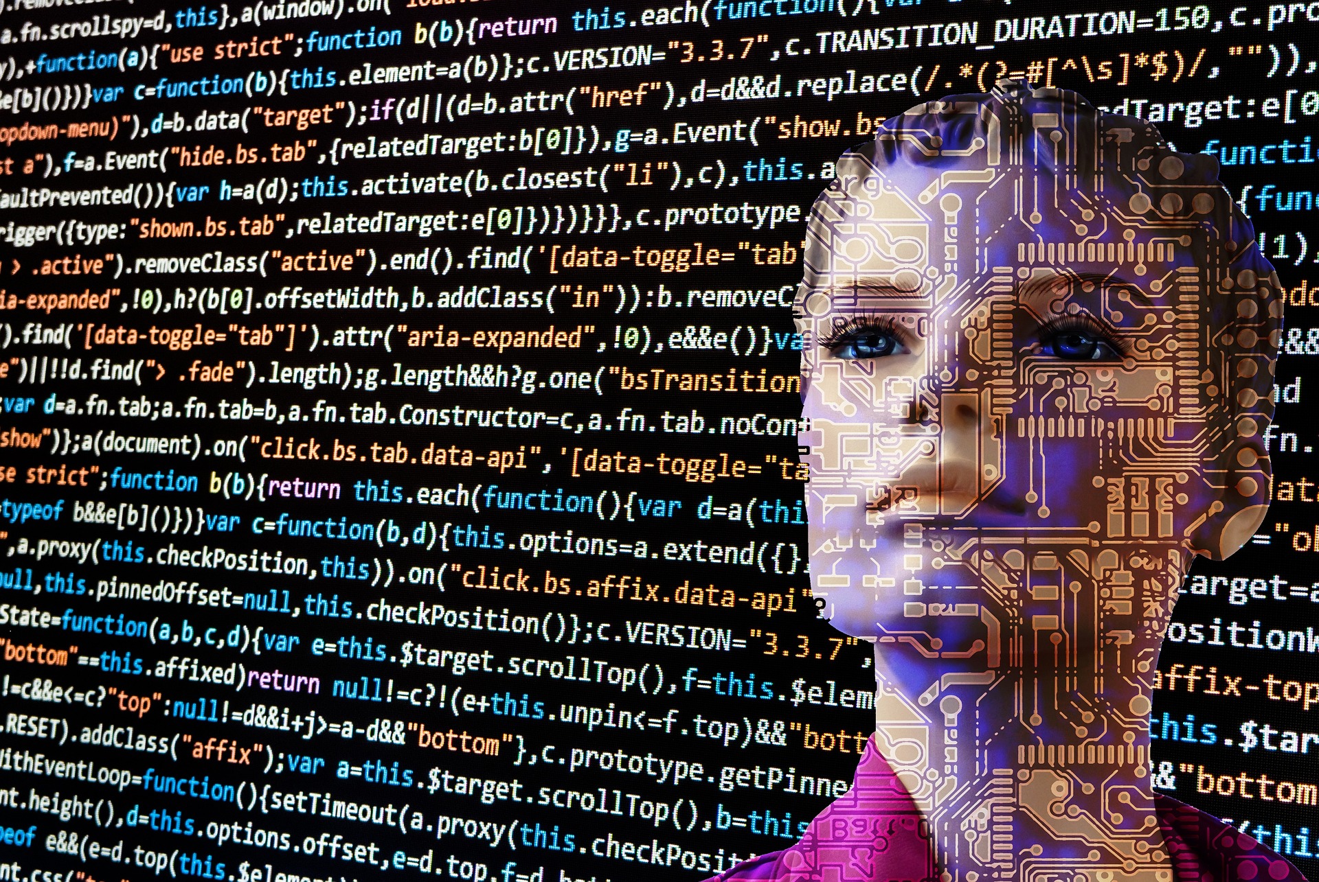 inteligencia artificial en una pantalla de codigo