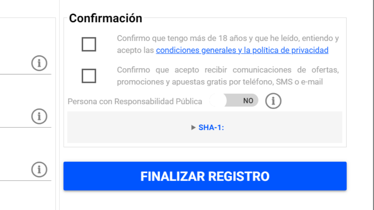 ¡Finaliza el registro!