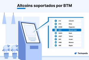 altcoins soportadas en cajeros