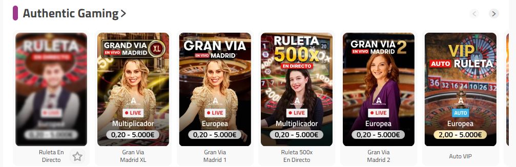 Juegos casino en luckia