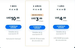 Avast VPN, precios de esta VPN de España