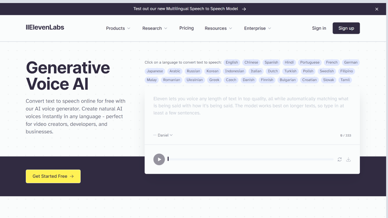 ElevenLabs es una opción flexible y completa para transformar texto en audio