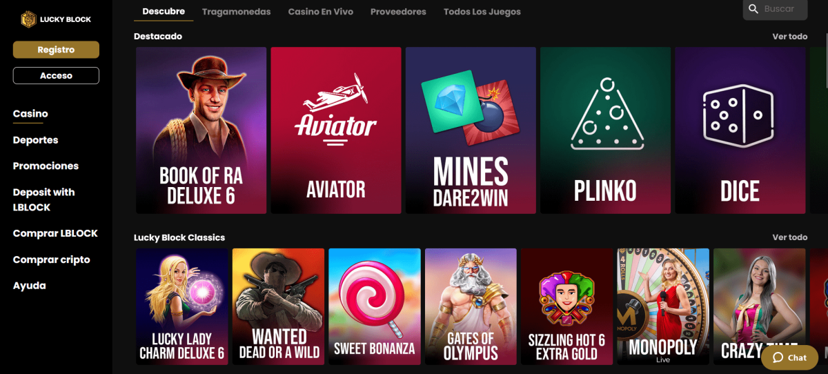 casinos solana Lucky Block