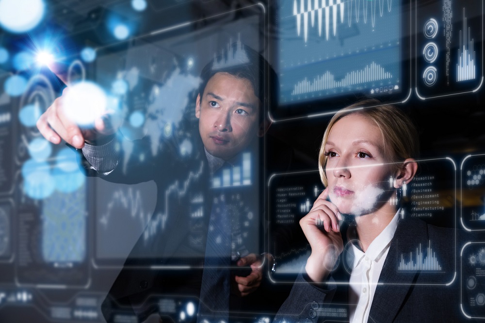 analisis de datos en una pantalla