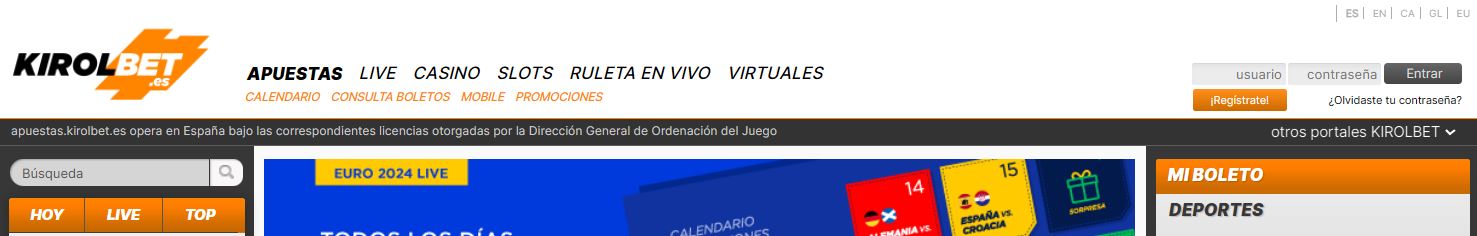 Kirolbet registro