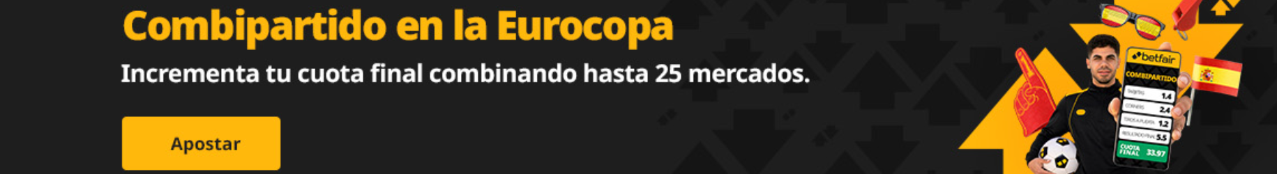 Haz cinco apuestas de más de $10 USD