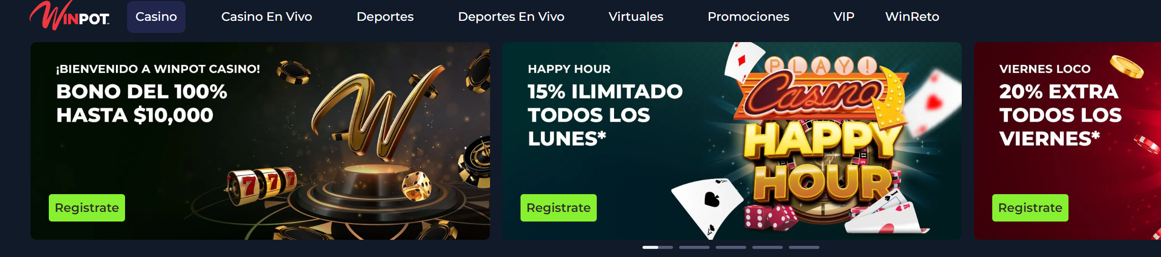 Accede a la página de Winpot