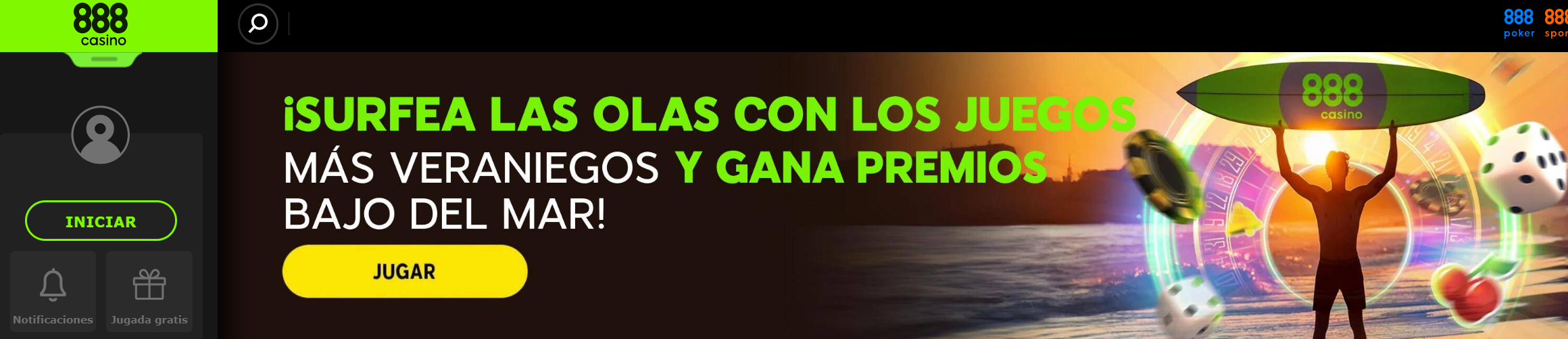 Accede a la página oficial de 888Casino
