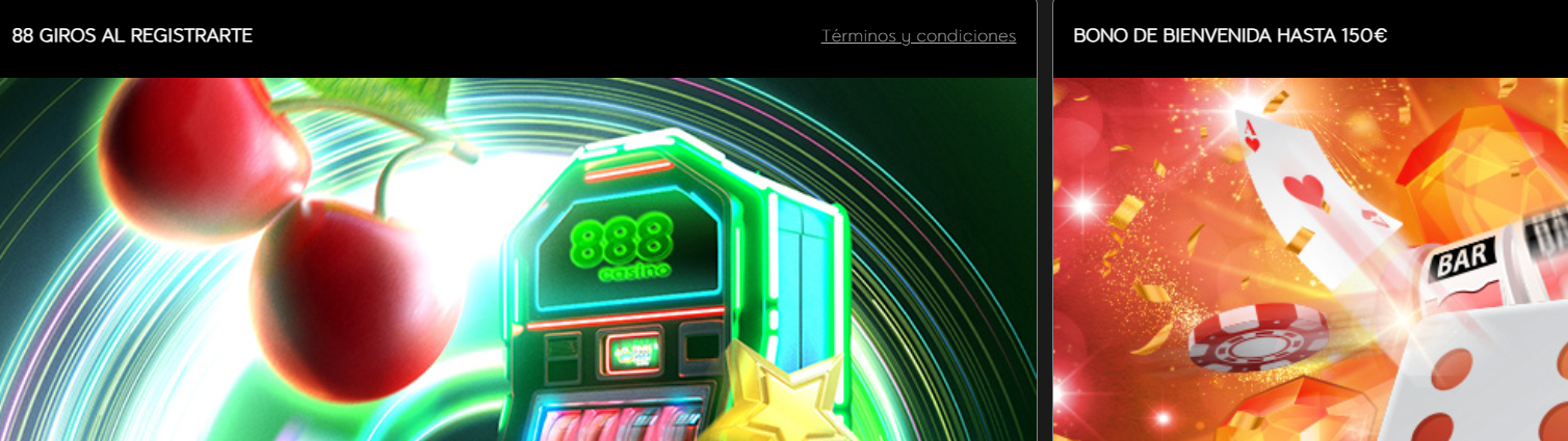 Comparativa códigos promocionales 888casino