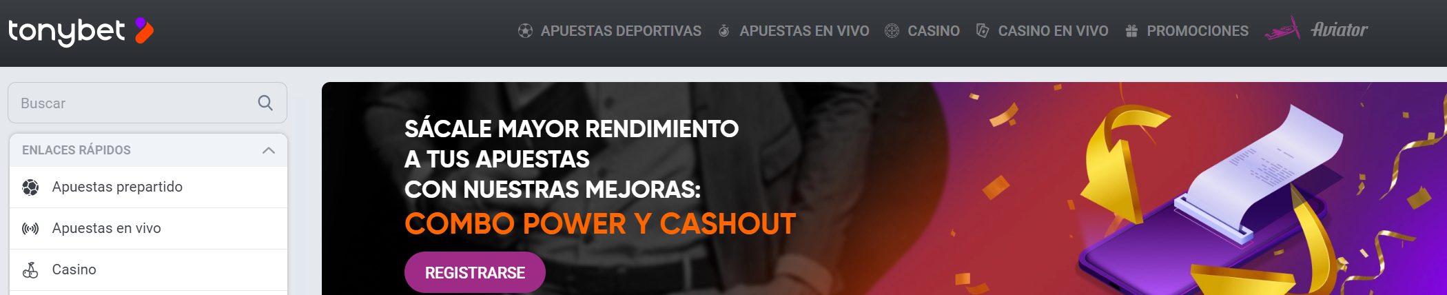Ingresa a la página oficial del operador