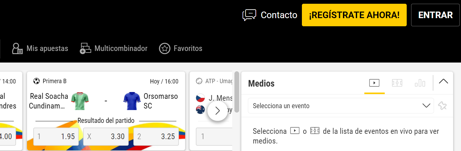 Completa el proceso de registro / inicia sesión