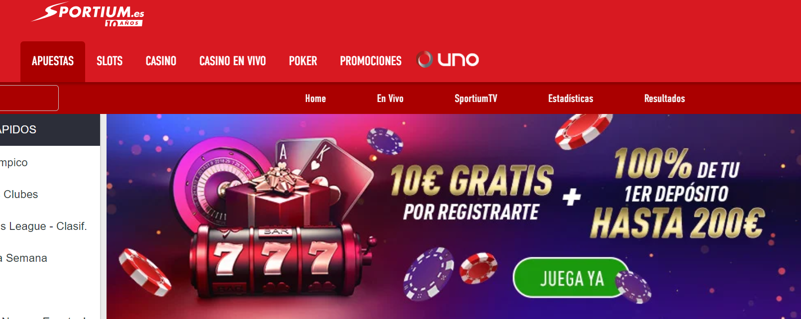Qué es el código promocional de Sportium 