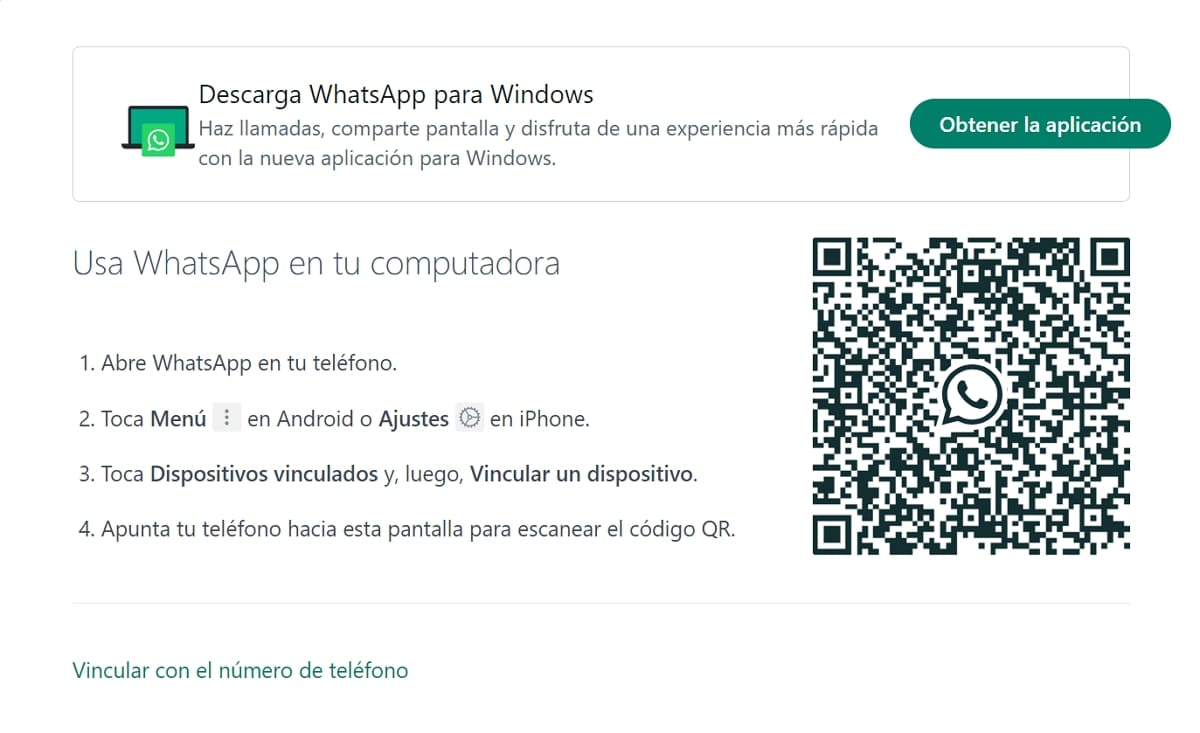 Lo primero: entrar en web.whatsapp.com
