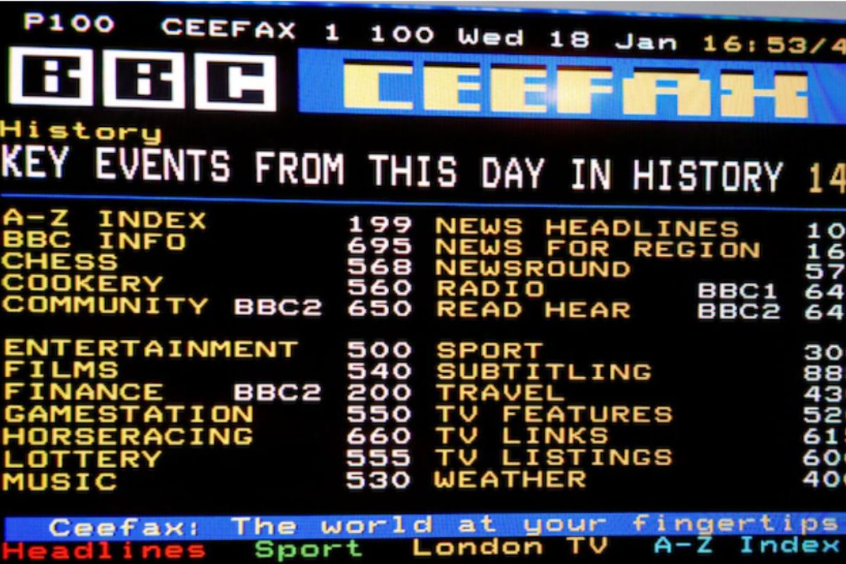 El teletexto fue inventado por la BBC en el año 1972 (TechopediaThe Telegraph).
