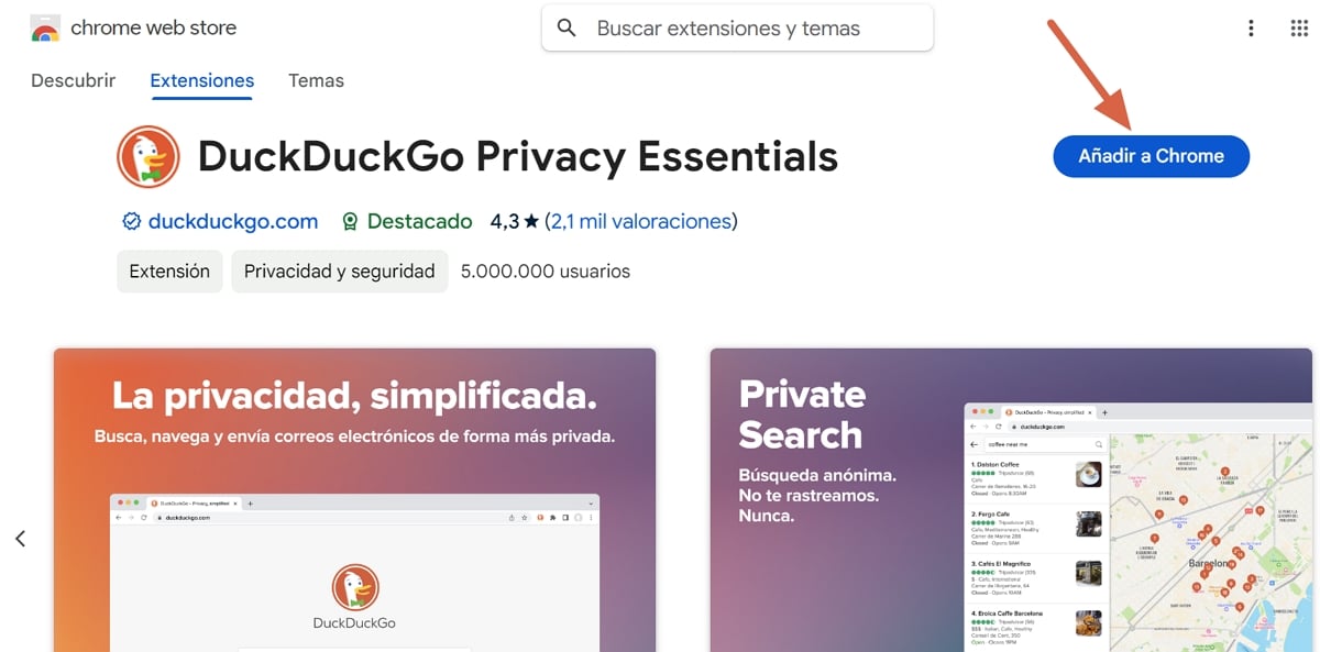 Disfruta de un mayor nivel de privacidad con la extensión