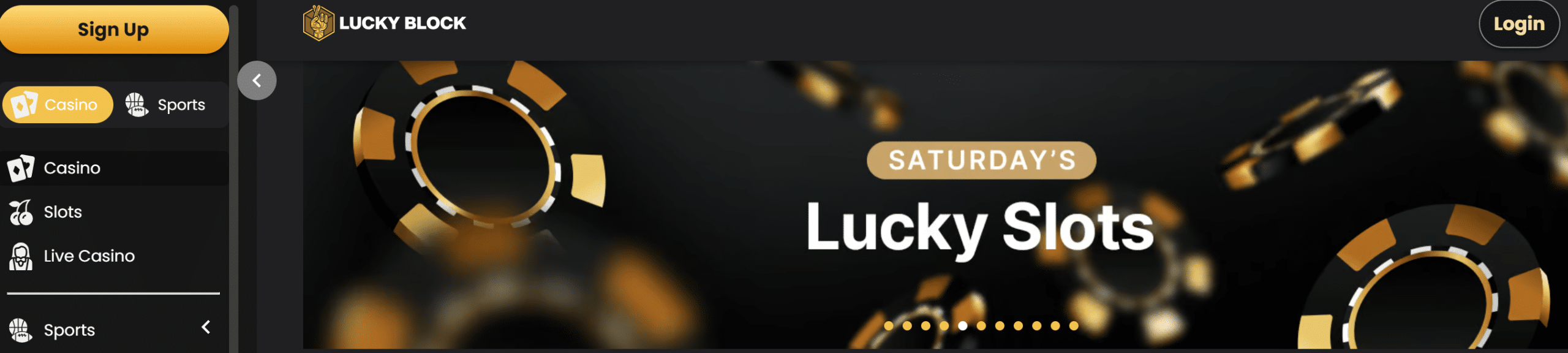 Página oficial de Lucky Block
