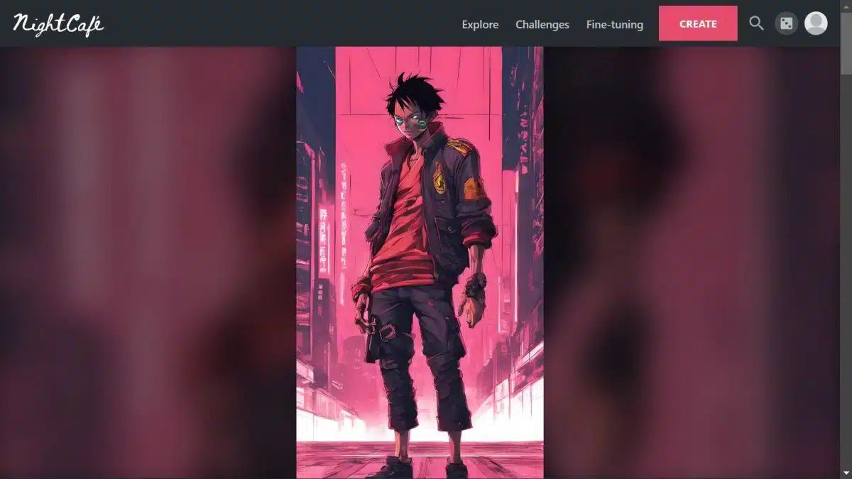 Cyber D' Luffy avatar creadoo por la IA