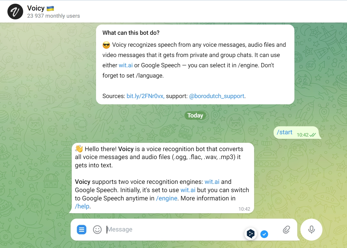 Voicy es uno de los mejores bot de telegram