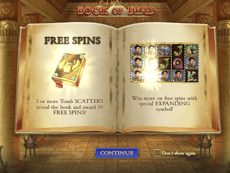 Comment jouer à la machine à sous Book of Dead ?
